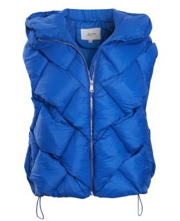 Quilted Sleeveless Padded Gilet with Hood, Black, Blue, UK sizes 8 to 14