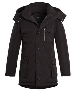 Boys Water Repellent Winter Parka Coat, Black, Ages 5 to 14 Years