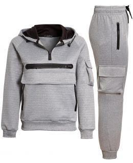 Boys Poly Woven 2 Piece Tracksuit, Grey, Black, Ages 3 to 14 Years