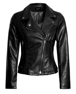 PU Faux leather Biker Jacket, Black, Teal, Tan, UK Sizes 8 to 14