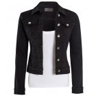 Womens Fitted Denim Jacket Ladies Stretch Black Grey Jean Jackets Size 6 8 10 12