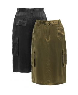 Womens Silk Skirt Ladies Pencil skirts NEW Size 8 10 12 14 Knee Length Black Khaki