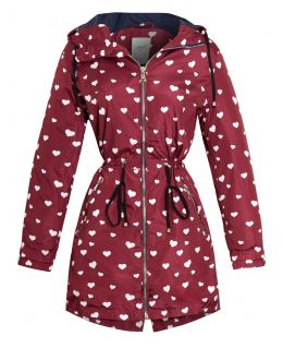 Womens Showerproof Windproof Raincoat, Navy, Burgundy, UK sizes 8 to 16