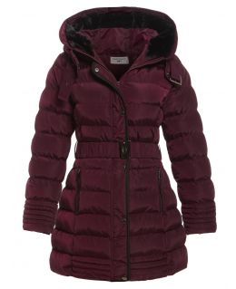 Plus Size Womens Padded Winter Parka Coat, Wine, Black, Navy, UK Sizes 16 to 26