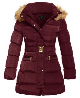 Plus Size Padded Parka Coat, Black, Wine, Navy, UK Size 18 to 26