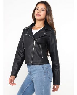 Faux leather Biker Jacket, UK Sizes 8 to 16