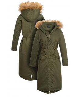 Womens Maxi Length Padded Parka Coat, UK Sizes 8 to 16