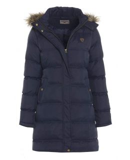 NEW PADDED Womens HOODED WINTER COAT Ladies Jacket Size 6 8 10 12 14 Parka Fur