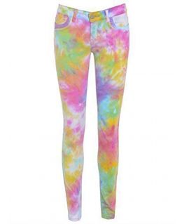  Bright Tie Dye Patterned Jean