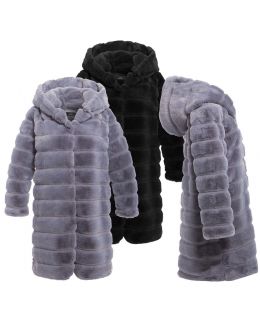  Fully Lined Faux Fur Coat