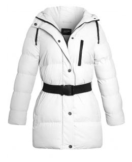 Padded Mid Length Ski Jacket, Jade, White, UK Sizes 8 to 16