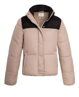 Girls Padded Jacket, Stone Black, Ages 7 to 13 Years