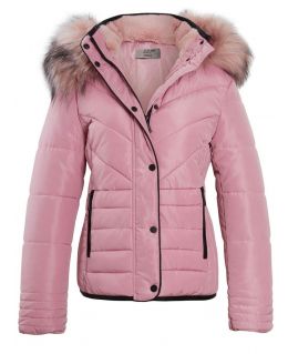 Womens Luxurious Fur Puffer Jacket, Pink, Black, Grey, Sizes 6 to 16