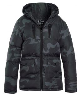 Boys Camouflage Padded Shower Repellent Coat, Ages 7 to 13 Years