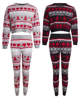 Girls Knitted Chirstmas tracksuit Set, Ages 5 to 13 Years