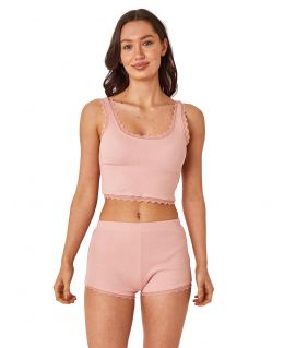 Lace Pyjama Set Nightwear, Pink, UK Sizes 8 to 14
