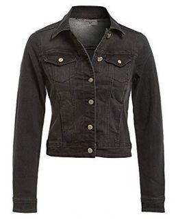  Black Distressed Denim Jacket
