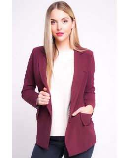 New Womens Tailored Blazer Jacket Size 8 10 12 14 Ladies Coat Wine