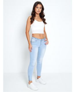 Low Rise Denim Skinny Ankle Jeans, UK Sizes 6 to 14