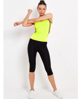 2pcs Gym Tracksuit Workout Sets, Pink, Black, Lime, Orange, Yellow, UK  Sizes 8 to 14