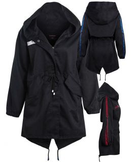 Womens Size 14 12 10 8 Lightweight Coat Jacket Ladies Parka Black Mac Blue