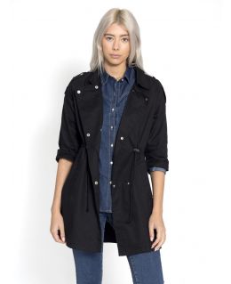 Womens Lightweight Trench Coat, Black, khaki, Off White, UK Sizes 10 to 16