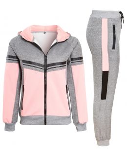 Girls 2 Piece Tracksuit Hoodie Jogger Set, Grey, Black, Navy, Ages 3 to 14 Years