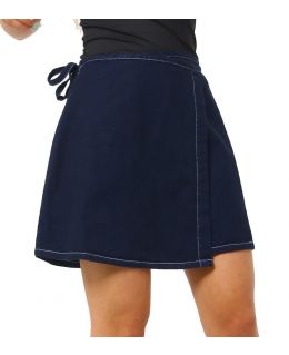 Womens Wrap Denim Cotton Skirt Ladies Short skirts NEW Size 6 8 10 12 14 16