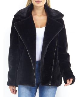 Faux Fur Plush Coat
