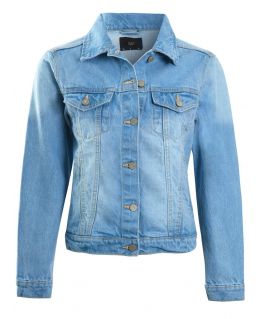 Blue Loose Fit Denim Jacket