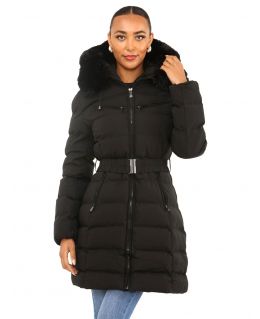 Premium Puffer Winter Coat, Black, UK Sizes 8 to 16