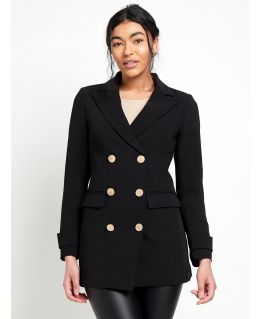 Tailored Blazer Jacket, Stone, Black, UK Sizes 8 to 16