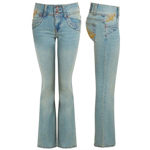 Womens Green stretch denim Jeans, UK Sizes 8 to 14