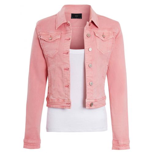 girls pink boxy denim jacket | River Island