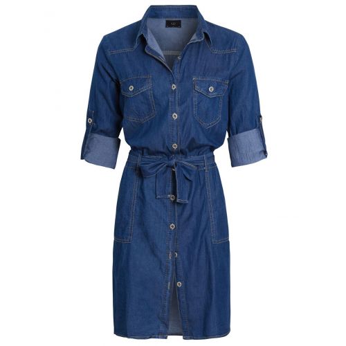 HUSH Emily Denim Shirt Dress in Authentic Blue Wash | Endource-calidas.vn