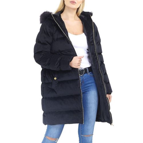 Sizes 8 to 16 Navy SS7 Faux Fur Lined Hooded Parka Coat 