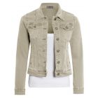 Premium Denim Jacket Stretch, Stone, UK Sizes 8 to 14