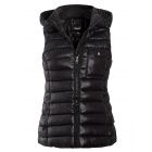 Quilted Sleeveless Gilet Bodywarmer Jacket, Black, UK Sizes 8 to 14