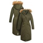 Womens Maxi Length Padded Parka Coat, UK Sizes 8 to 16