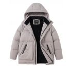 Boys Padded Puffer Coat Fleece Lined Jacket, Ages 3 to 14 Years, Grey, Black, Navy