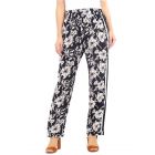  Black and Off-white Floral Trousers (Curve)