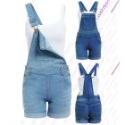 Girls Dungaree Shorts Stretch Denim Blue Girl Size Ages 7 8 10 12 13 Playsuit Short