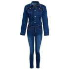 Girls Denim Stretch jumpsuit, Ages 3 to 14 Years