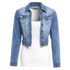 NEW Womens Denim Jacket Jean Stretch Jackets Ladies Blue Size 8 10 12 14 16