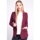 New Womens Tailored Blazer Jacket Size 8 10 12 14 Ladies Coat Wine