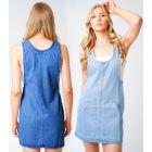 Womens Denim Pinafore Dresses, Sizes 6 to 14