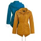 Womens Rain Mac Showerproof Raincoat Jacket Plus Sizes 18 20 22 24 Hooded Coat