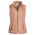 Diamond Quilted Gilet with Trim, Stone, Khaki, Black, Navy, UK Sizes 8 to 22