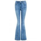 High Waited Stretch Bootcut Jeans, Denim Blue, Mid Blue, Black, UK Sizes 6 to 16