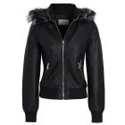 Womens Faux leather Bomber Biker Jacket, UK sizes 8 to 14
